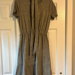 Old Navy Heather Gray and Gold Midi Dress